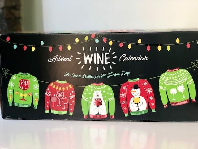 sip-and-savor ugly sweater wine advent calendar box-wine advent calendar-mealfinds