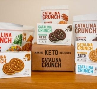 keto cookie boxes and cereal bags stacked-catalina crunch review-mealfinds
